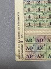          Wwii French Clothing Ration Points Sheet     Cat  gorie E     1948