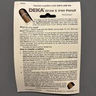 Vtg Deka Draw   Iron Transfer Pencil 400m Trace Your Pattern   Iron Fabric - New