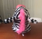 Justice 22  Zebra Head Plush Wall Mount Decor Black White Pink
