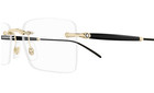 Montblanc Mb0411o 001 Black Gold Eyeglasses Frame Rimless Unisex New Authentic