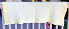 Quilted Baby Blanket Pastel Yellow Satiny Trim Roses 36  X 52  New Discontinued