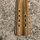Vintage Yugoslavia Double Flute Hand Carved Light Wood Wind Instruments 7 Hole