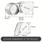 Foldable Jewelry Loupe 30x 21mm Jewelers Magnifying Glass   Pocket Magnifier For