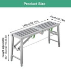 Aluminum Step Stool Non-slip Folding Work Platform 880lbs Drywall Ladder