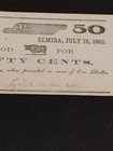 1862 Merchant Scrip 50 Cent T s  Pattinson s Oyster Depot Elmira Ny