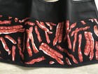 Breakfast food  bacon 3 Pocket Waitress Waist Half Apron Server Black Restaurant