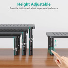 Wali Dual Monitor Stand For Desk  Desk Monitor Riser 3 Height Adjustable  Laptop