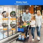 Collapsible Shopping Cart With Wheels   Removable Storage Crate For Supermarket