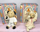      Enesco 1994  lot Of 8  Centimental Miniature Teddy Bears Figurines  With Box