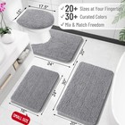 Olanly Bathroom Rugs 30x20 Extra Soft Absorbent Chenille Bath Rugs Rubber