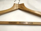 Vintage Cunard White Star Line Wooden Stateroom Coat Hanger C-1936