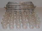 24 Vtg Dairy Glass Bottle Roberts Brothers Real Cream Golden State W metal Crate