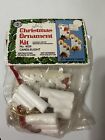 Vintage Walco Holiday Candlelight Sequin Beaded Christmas Ornament Kit Makes 3