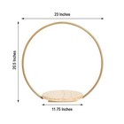 Gold 20  Wood With Round Geometric Metal Arch Cake Stand Party Event Decorations