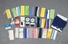 Lot Of Vtg Sewing Supplies Buttons Needles Zippers Lace Bias Tape Handmade By  