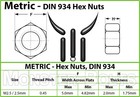 M2 5 - 0 45  Metric Hex Nuts  A2   18-8 Stainless Steel Din 934  Coarse Thread