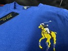 Polo Ralph Lauren Embroidered Big Pony Youth Blue Black T-shirt - Sz  14 - Nwt