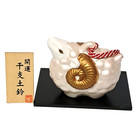 Japanese Clay Bell Dorei Zodiac Sheep Goat Ram Pottery Lucky Charm Ornament S3