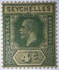 Travelstamps  1922 Seychelles Stamps Sg  101  Mint  Original Gum  Hinged  4 Cent