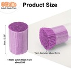 6 Rolls Latch Hook Yarn  Latch Hook Kit Yarn Hook Rugs Crochet  Purple