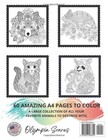 Adult Coloring Book   60 Stress Relieving Animals Designs  A Lot Of Relaxing And