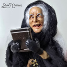 1 12 Scale Crone Dollhouse Miniature Old Wise Woman Hag Figure Folk Art Ooak