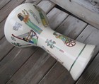 Mid-east Mfg Art Pottery Doumbek Goblet Drum-egyptian Motif Pattern-exc -l  k 