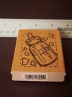 Baby Bottle With Hearts Rubber Stamp By Anitas