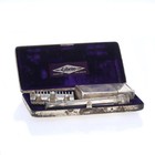 Silver Toned 1910s Gillette Comb Type Pocket Ed Safety Razor Antique Grooming