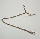 Antique Solid 10k Gold Signed Watch Fob Chain Tested 11 8g Tbar Swivel Hook Read