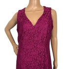 Enfocus Studio Hot Pink Lace Formal Maxi Dress Gown Size 12 V-neck Prom Evening
