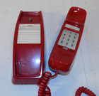 Vintage Itt Red Trimline Push Button Phone