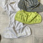 Adjustable Pocket Cloth 1st Year Diaper Covers Fuzzibunz Lot Of 3 With 5 Inserts