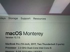 2017 Apple Macbook Pro 13   - Core I5 2 3ghz - Service Battery light Leak trim
