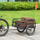 Aosom Bike Cargo Trailer With Suspension  16   Wheels  88 Lbs Max Load   Bike Wa