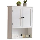 Wall Mounted Storage Bathroom Medicine Cabinet 2 Door Organizer Adjustable Shelf