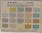 Vtg   Orig 1960 s Style House Satin Latex Paint Sample Chip Brochure Montgm Ward