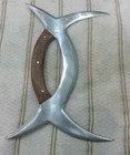 Custom Hand Made Beautiful Real Steel s Deer Horn Knife With Leather Sheath