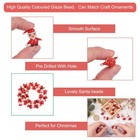 Pandahall 25pcs Handmade Santa Clau Lampwork Beads Christmas Red Christmas Man G