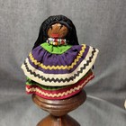 2 Vintage Native American Seminole Dolls  Palmetto Fiber Cloth Dresses  6   and 4 