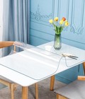 Veecano 46x60 Inch Clear Vinyl Dining Table Protector Plastic Tablecloth Liner