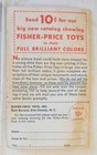 Rare Early Fisher Price Brochure 1930s - 1940s Donald Duck   Mickey Mouse  P7842