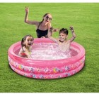 Play Day Kids Round Inflatable 3 Ring Kiddie Outdoor Pool Pink Pony Unicorn New