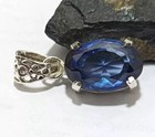 Certified 32 50 Ct Blue Sapphire Oval Cut 925 Silver Pendant Gemstone Natural