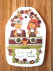 Vtg Norwegian Norway Folk Art Drink Bar Kitchen Tile Decor Hang Wall Display