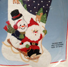 Bucilla Christmas Stocking Kit Felt Applique Sequin Santa Snowman 82727