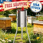 2-4 Frame Honey Extractor Spinner  Stainless Steel Manual Beekeeping Centrifuge