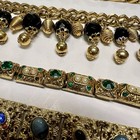 Lot 5 Vintage Costume Bracelets Monet  Art  Filigree Glass Charm