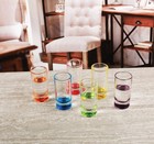 Circleware Paradise 6pc  1 2 Oz  Multicolored Shot Glasses New