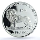 Congo Democratic 10 Francs Ferrari Km-143 Bolid Car Pr 70 Pcgs Silver Coin 2004